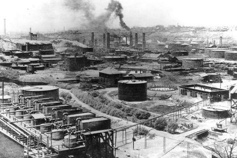 Die Standard Oil Raffinerie in Cleveland in 1899