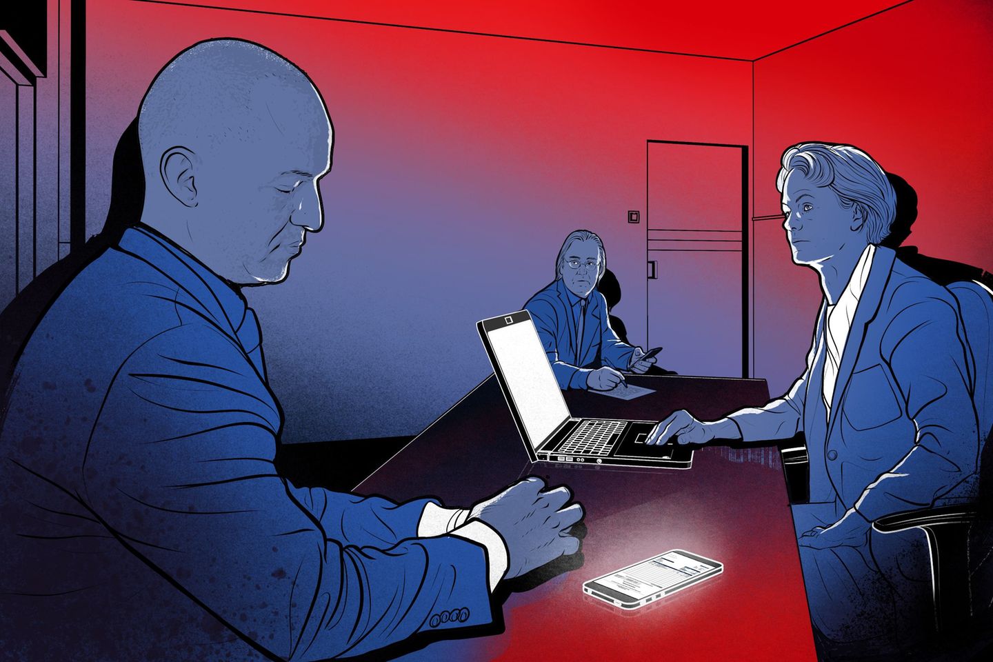 Wirecard-Vorstand Jan Marsalek (l.) tischt der Oberstaatsanwältin Hildegard Bäumler-Hösl 2019 eine Erpressung auf