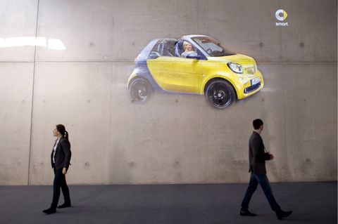 Smart-Cabrio-Motiv auf der Daimler-Hauptversammlung 2016