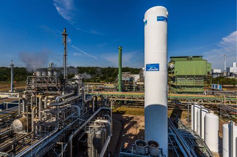 Wasserstoff-Produktionsanlage bei Linde in Leuna