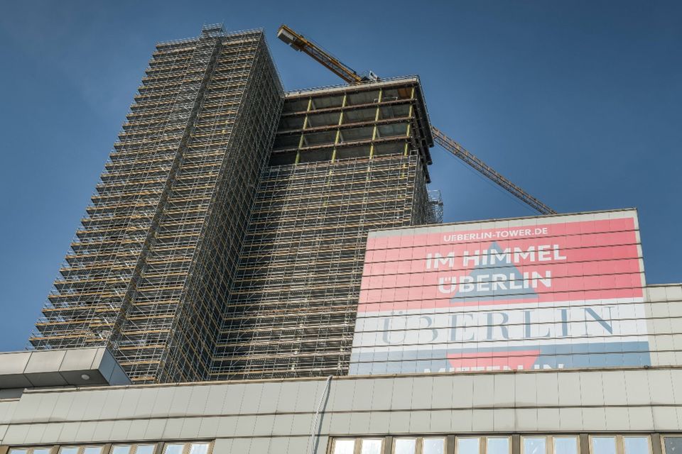 Baustelle ohne erkennbaren Fortschritt: Das „Überlin“ im Berliner Stadtteil Steglitz