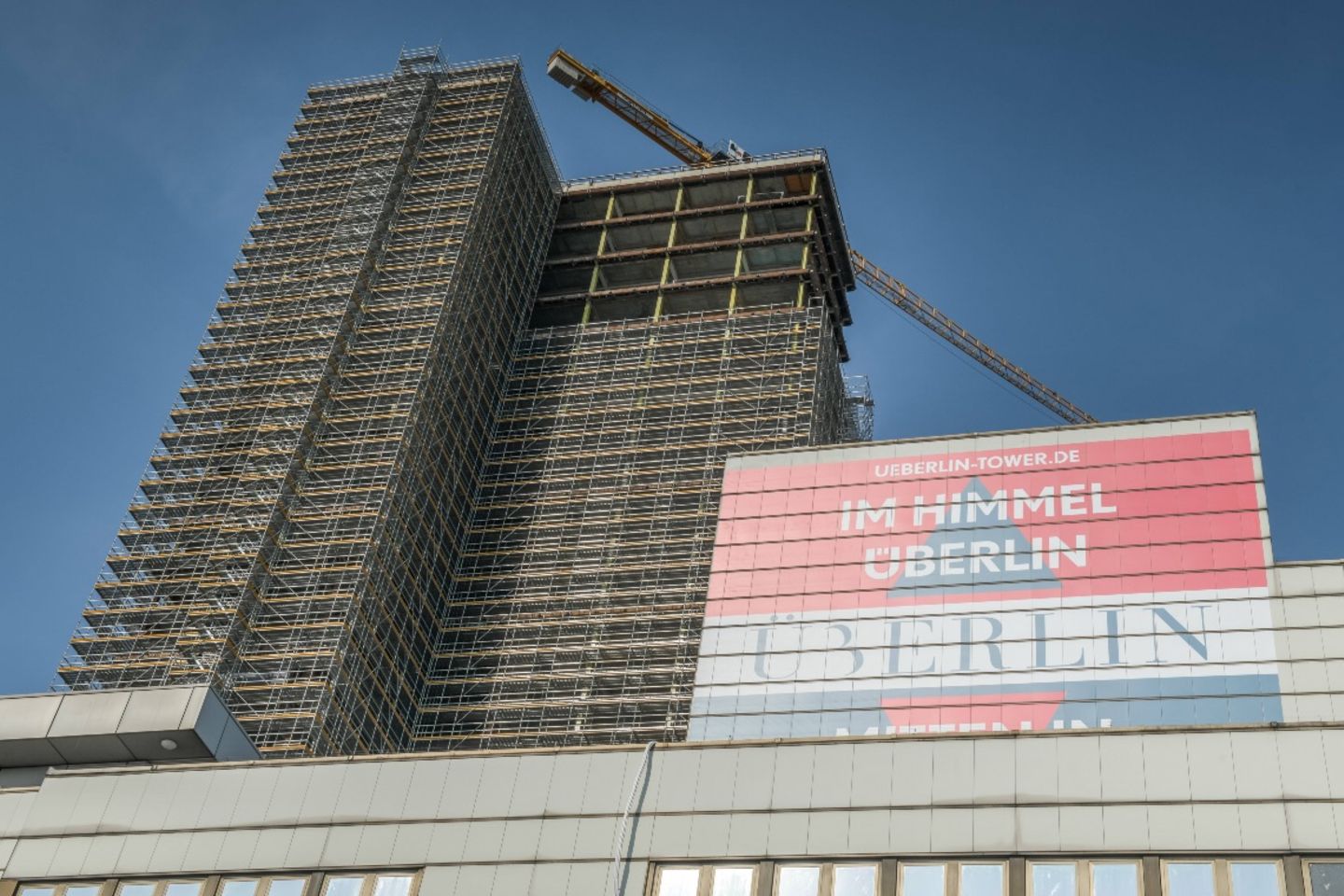 Baustelle ohne erkennbaren Fortschritt: Das „Überlin“ im Berliner Stadtteil Steglitz
