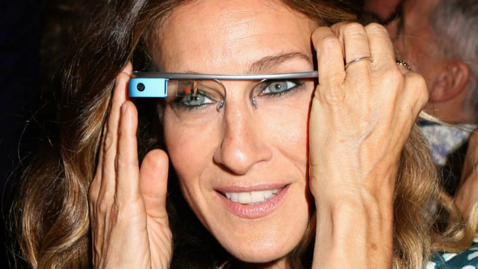 Schauspielerin Sarah Jessica Parker mit der Google Brille