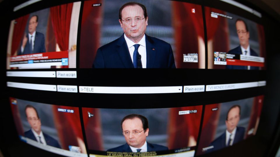 Auf allen Kanälen: Frankreichs Präsident Hollande