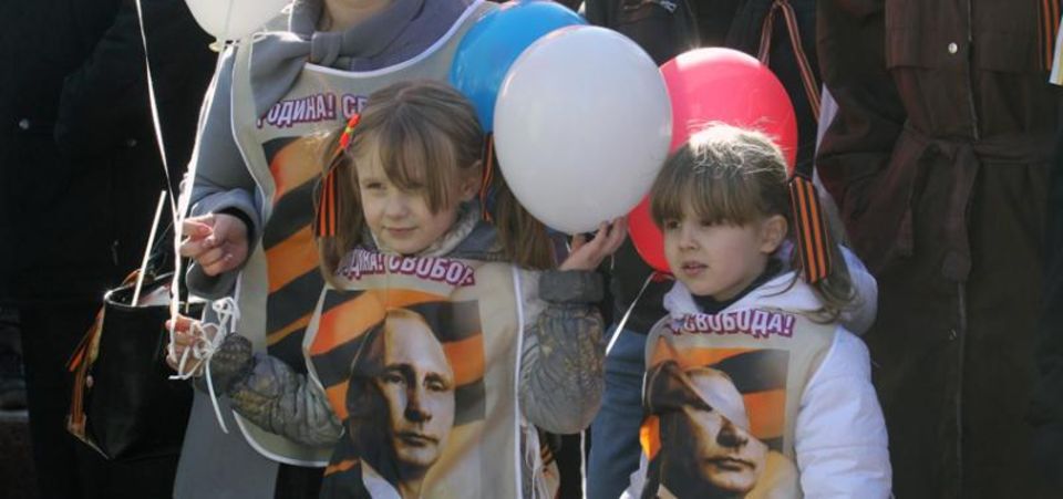 Pro-russische Demonstranten auf der Krim