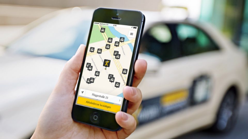 Taxiruf per App