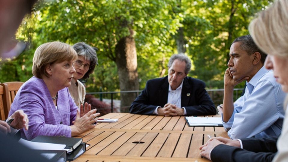 Ein Bild aus besseren Tagen: Merkel und Obama während der Euro-Krise