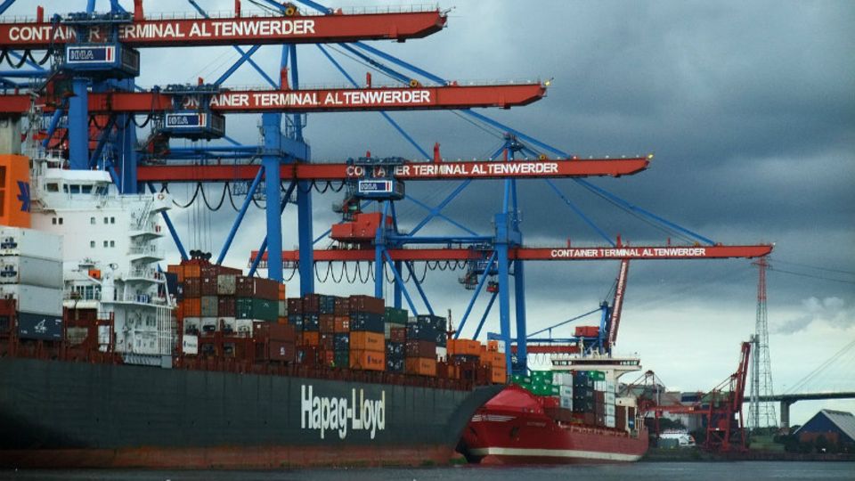 Containerterminal im Hamburger Hafen