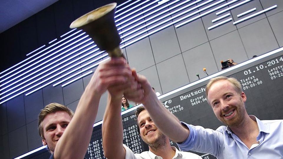 Die Chefs läuten den Börsengang des Online-Händlers Zalando ein