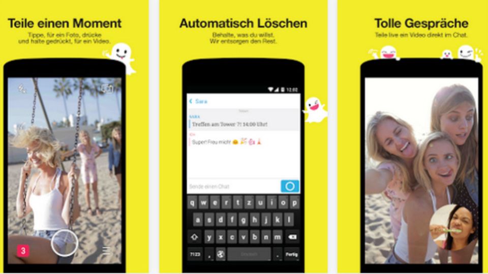 Teilen und automatisch löschen: Die Idee von Snapchat ist simpel