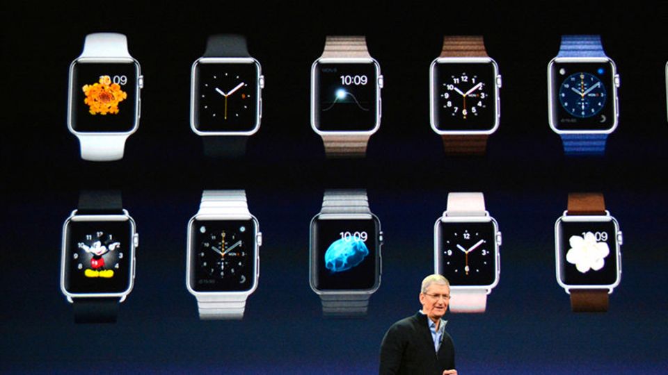 Apple-Chef Cook bei der Präsentation der neuen Uhr (Foto: Getty Images)