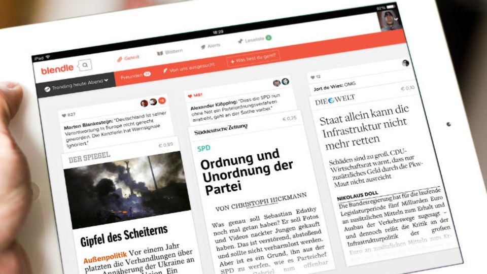 Alles auf einen Blick: Bei Blende zahlen die User pro Artikel