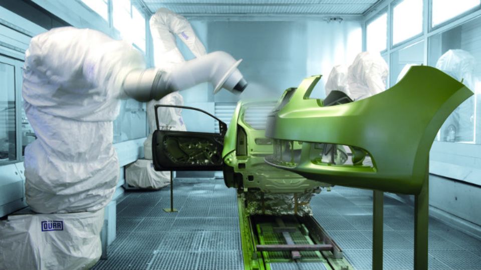 Lackierroboter von Dürr im Einsatz: Bisher bringen neue Technologien nicht den erwarteten Produktivitätsschub - Foto: Dürr AG