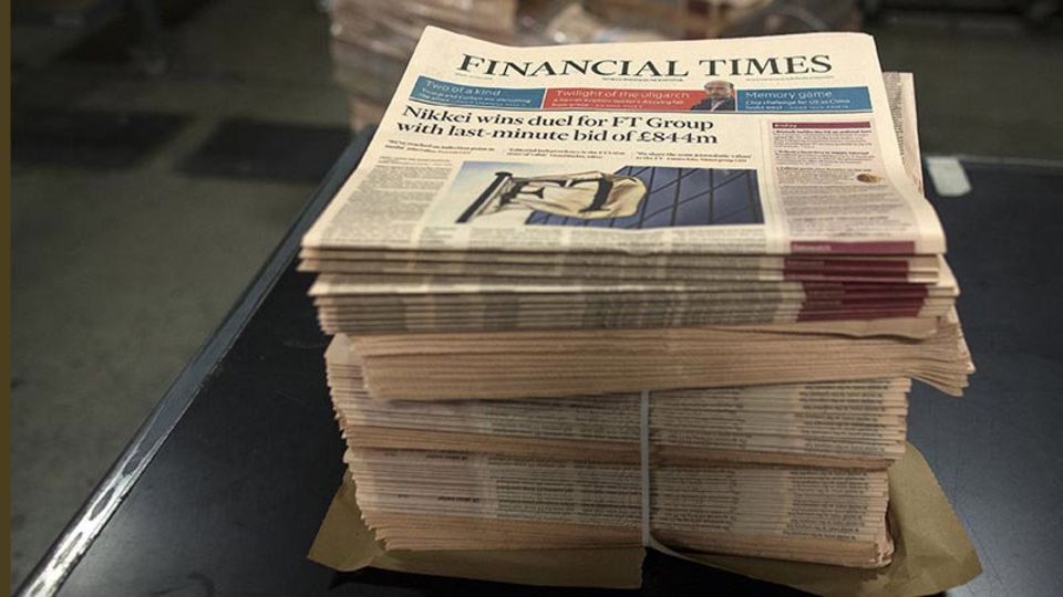 Die Financial Times berichtet am Freitag auf der Titelseite über den Verkauf an Nikkei - Foto: Getty Images