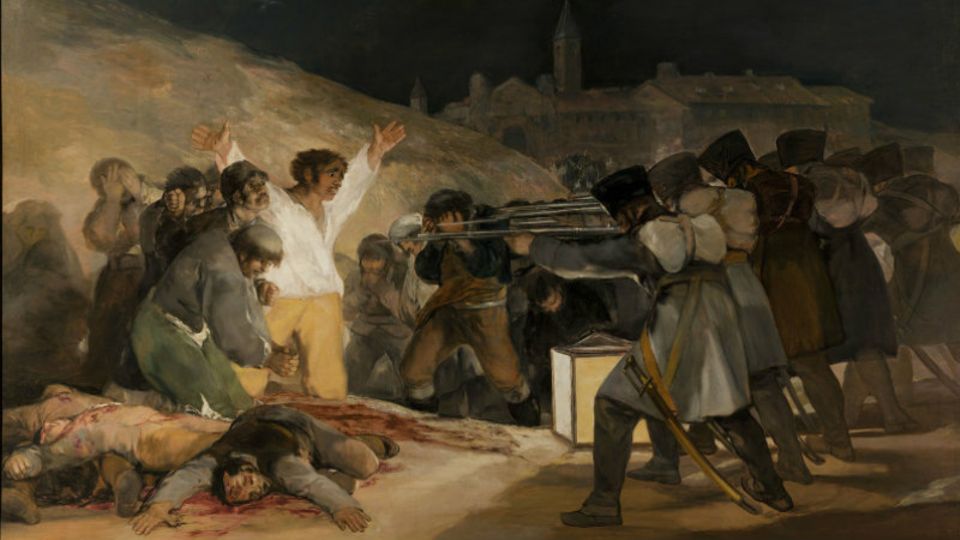 Das Gemälde "Die Erschießung der Aufständischen" des spanischen Malers Goya