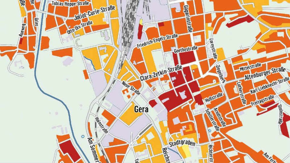 Immobilien-Kompass-Karte Gera