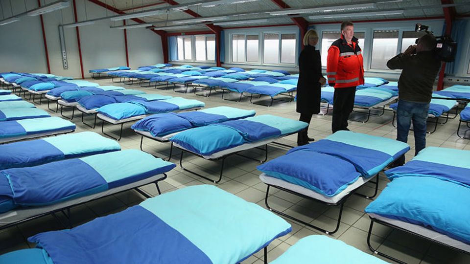 Notunterkunft für Flüchtlinge