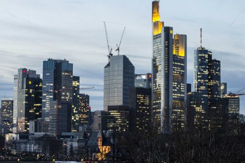 Blick auf das Frankfurter Bankenviertel