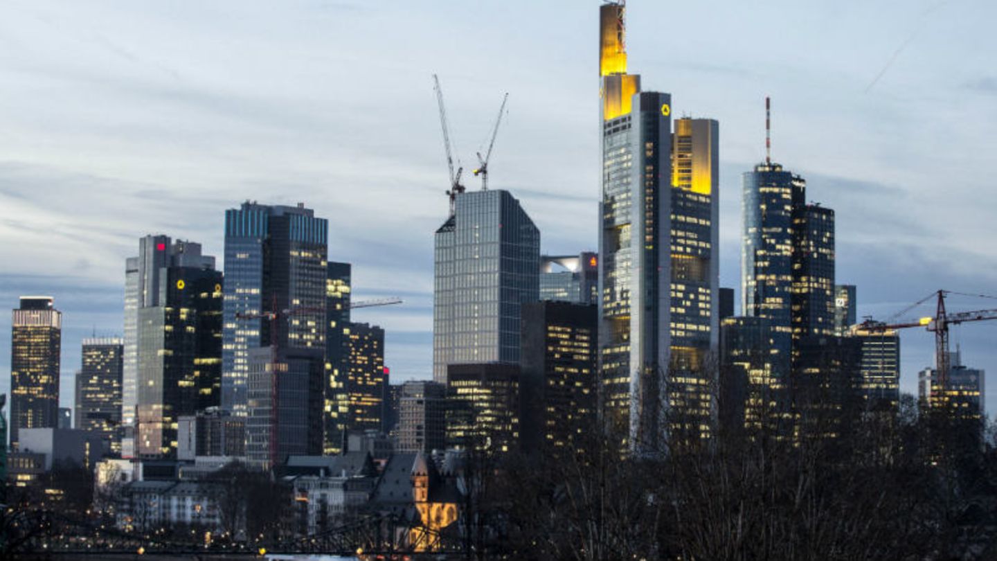 Blick auf das Frankfurter Bankenviertel
