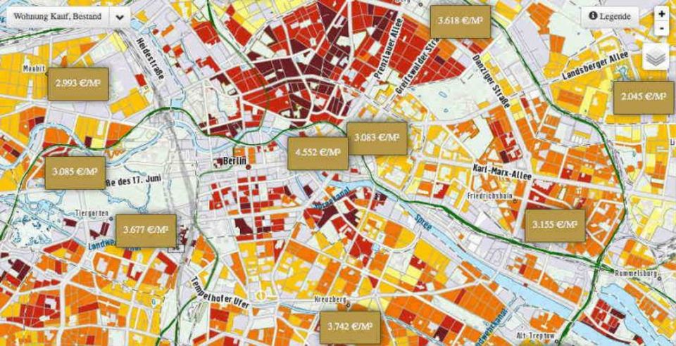 Figure Immobilien-Kompass-Karte Berlin