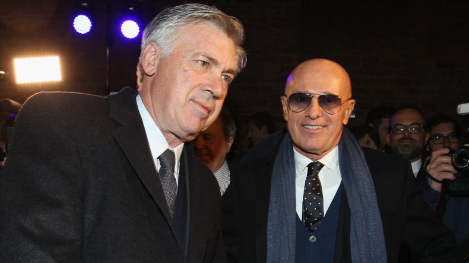 Ancelotti mit seinem Trainer-Vorbild Arrigo Sacchi