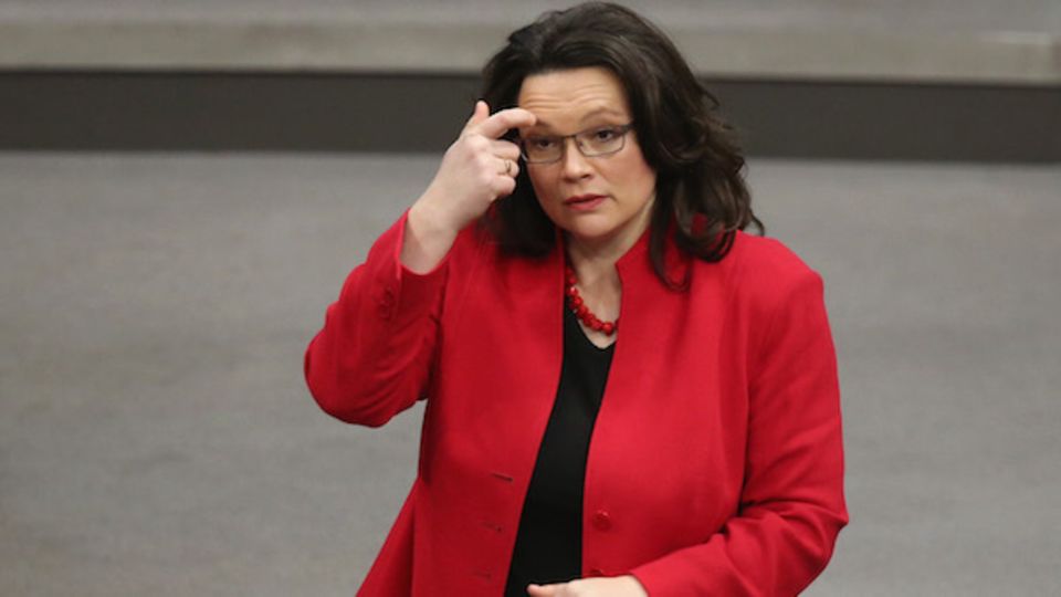 Sozialministerin Andrea Nahles will den Beitragssatz für die Rente bei 25 Prozent deckeln