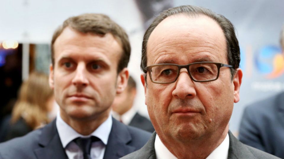Präsident Hollande (r.) machte Macron zu seinem Wirtschaftsminister. 2015 kam es zum Bruch