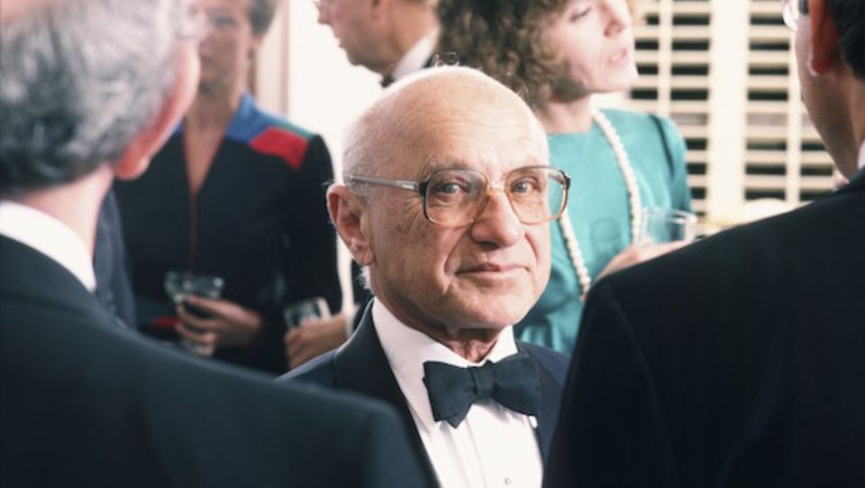 Milton Friedman erhielt 1976 den Wirtschaftsnobelpreis.