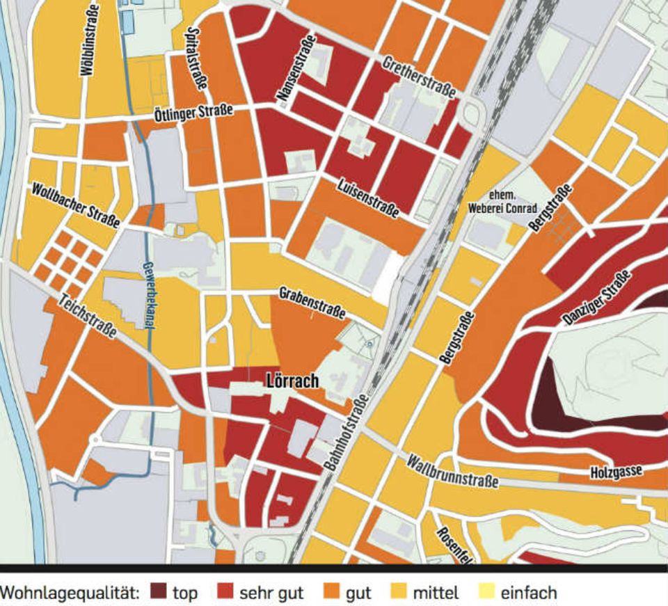 Immobilien-Kompass Karte Lörrach