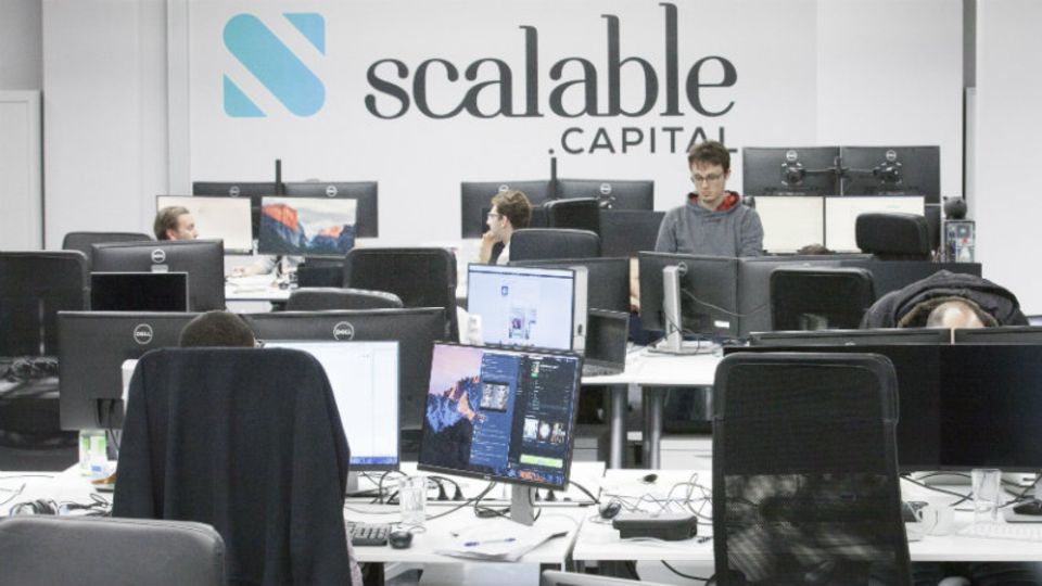 Büroräume der Münchner Fintech-Unternehmens Scalable Capital in der Prinzregentenstraße