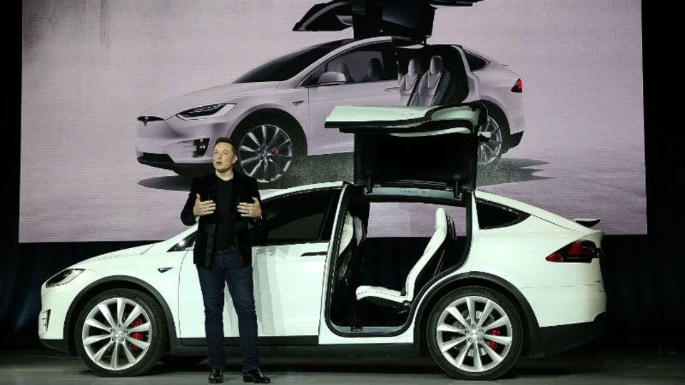 Elon Musk bei der Vorstellung von Model 3