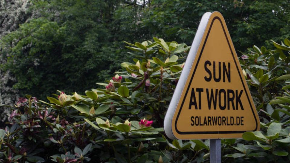 Die Sonne sollte für Solarworld arbeiten – auch im Garten der Konzernzentrale