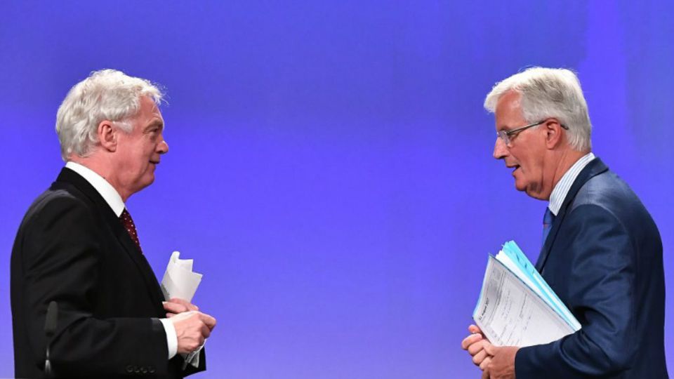 Weit auseinander: Brexit-Minister Davis und EU-Chefunterhändler Barnier
