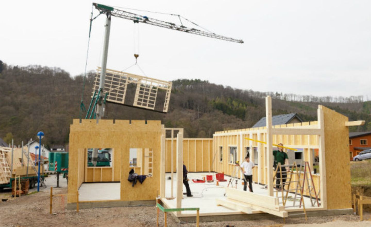 Bau eines Fertighauses in Rheinland-Pfalz