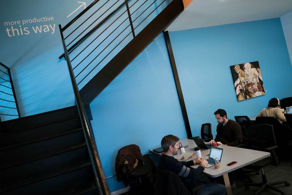 Arbeit in einem Coworking Space in Washington