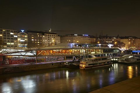 Das Restaurant "Motto am Fluss" am Donaukanal in Wien