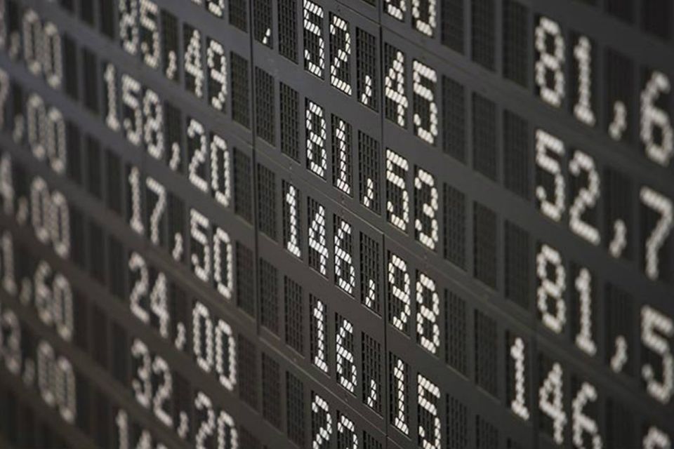 Kurstafel an der Frankfurter Börse
