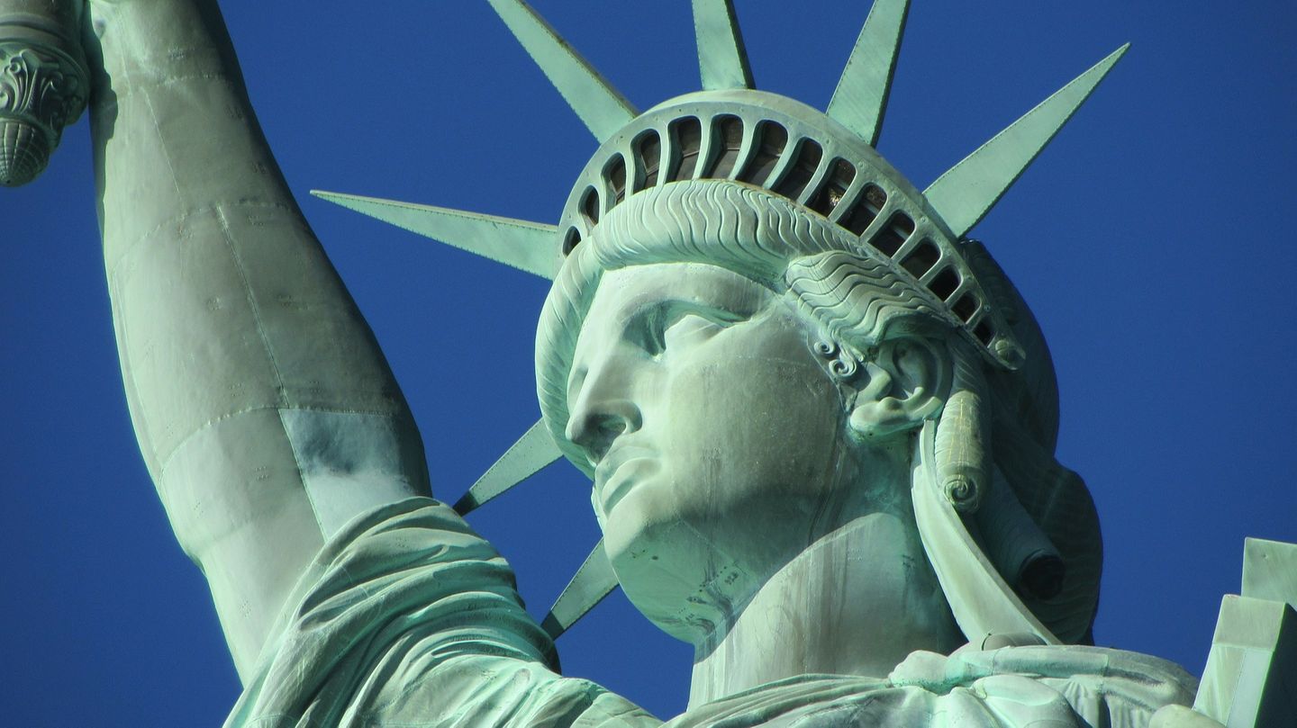 Kopf der Freiheitsstatue in New York
