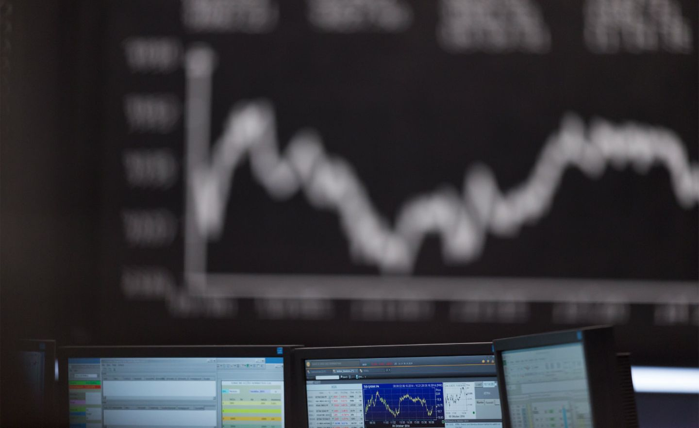 Blick in den Handelssaal der Frankfurter Börse