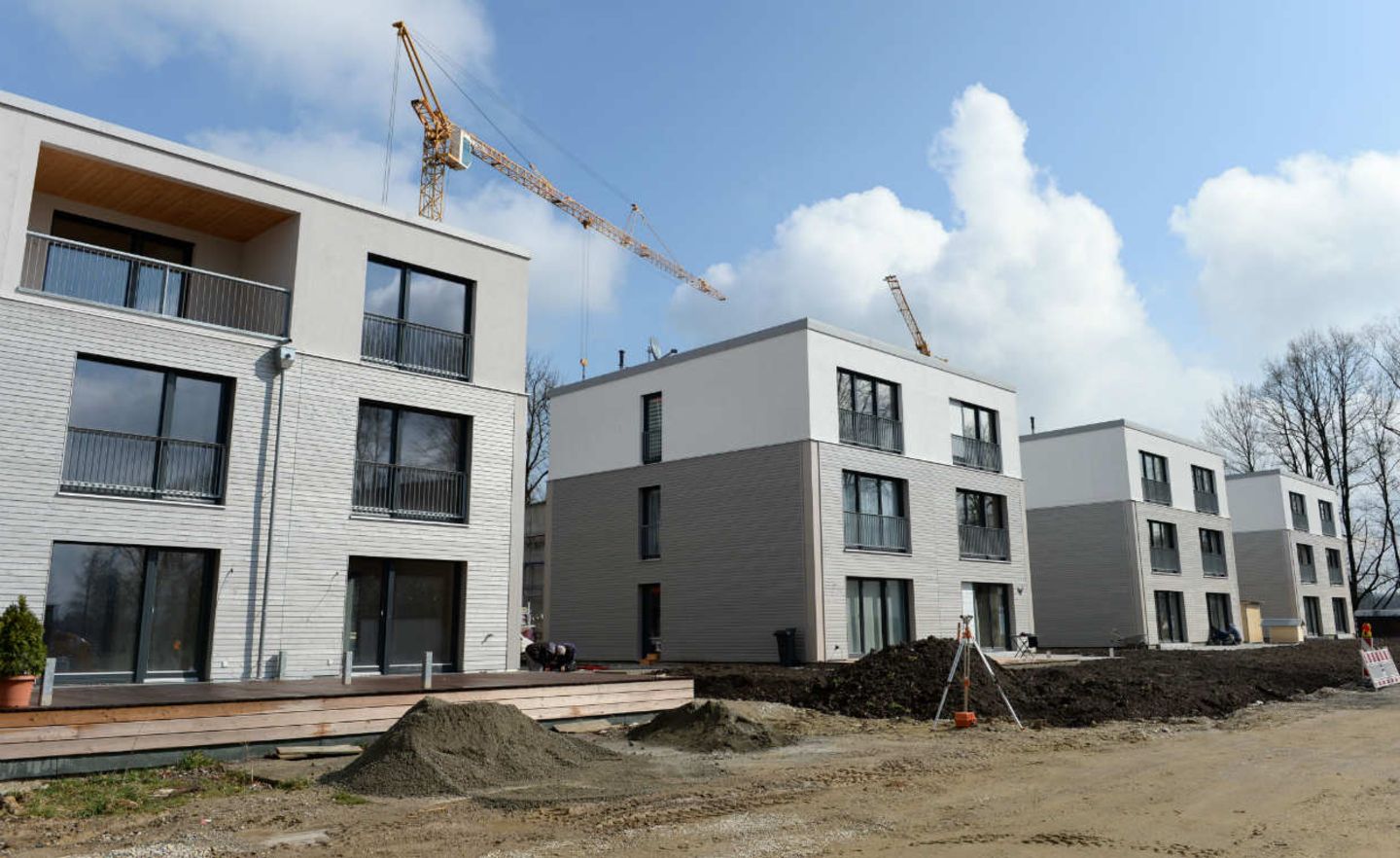 Baustelle in Bad Aibling auf dem Gelände einer früheren US-Kaserne