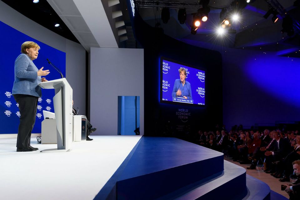 Bundeskanzlerin Merkel in Davos: Sie gilt als Anhängerin einer liberalen Weltordnung