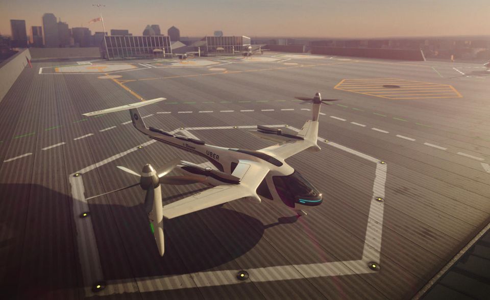 Uber will zusammen mit der NASA und dem brasilianischen Flugzeughersteller Embraer ein Flugtaxi entwickeln. Die ersten Testflüge sind allerdings erst 2020 geplant. Uber-CEO Dara Khosrowshahi geht davon aus, dass in fünf bis zehn Jahren die Flugtaxis kommerziell nutzbar sind. Mit einem Netz aus Landemöglichkeiten, den sogenannten Vertiports, arbeitet Uber zusätzlich an einem System, dass das neue Luftverkehrsaufkommen beherrschbar machen soll.