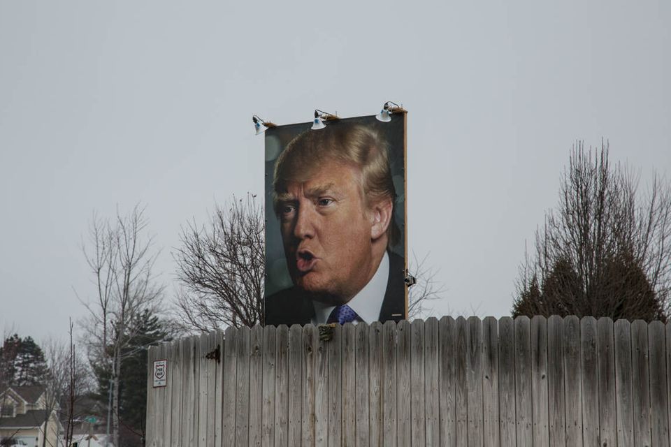 Donald-Trump-Poster in West Des Moines, Iowa