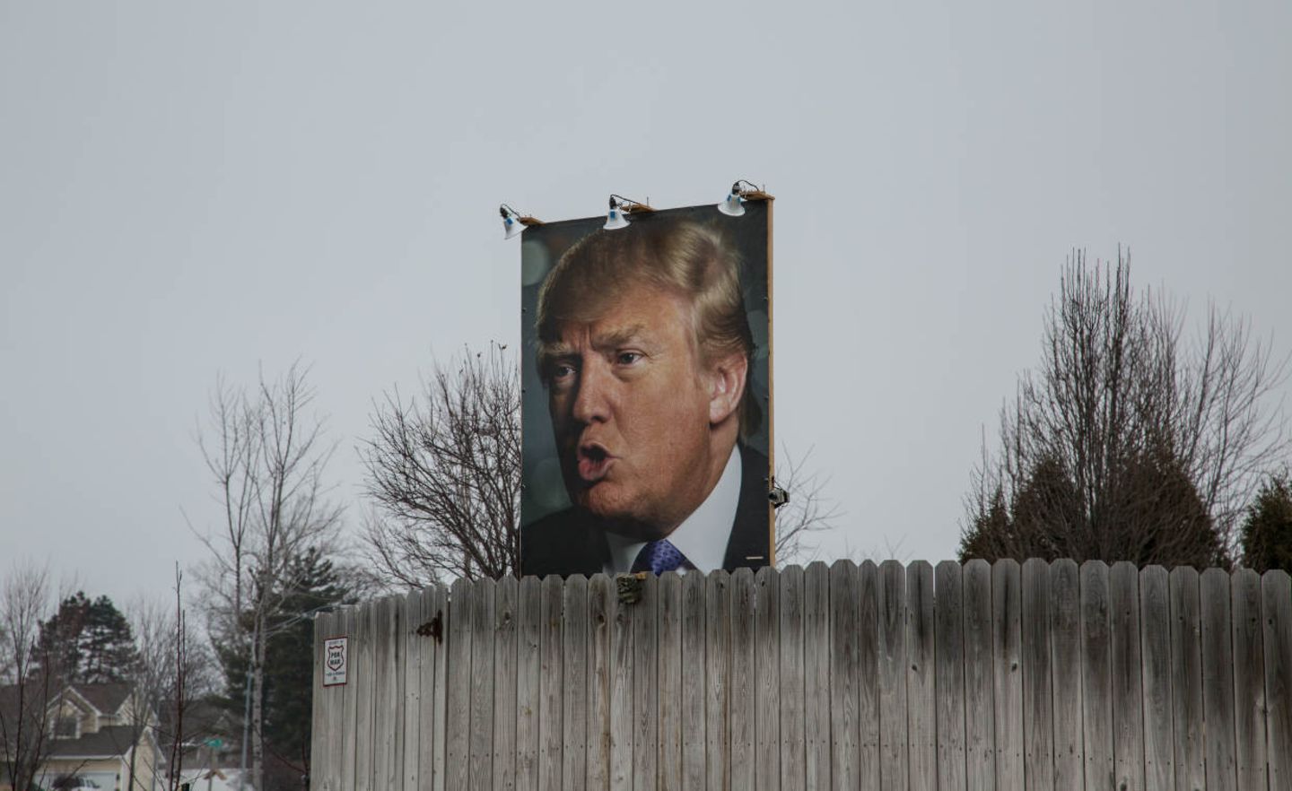 Donald-Trump-Poster in West Des Moines, Iowa