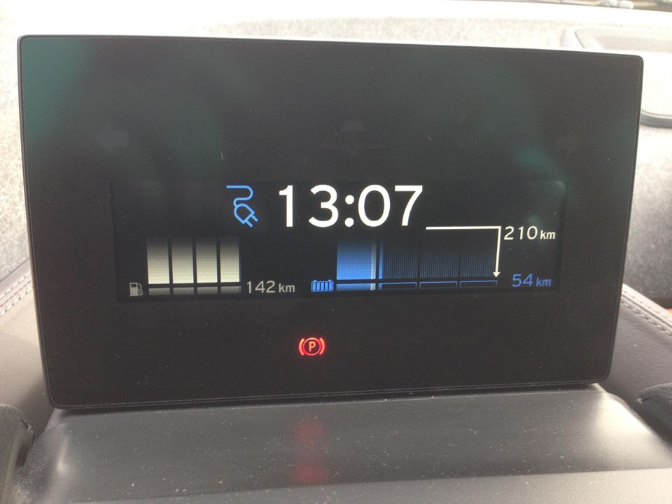 Ein banger Blick auf die Anzeige - den Range Extender wollen wir nicht benutzen