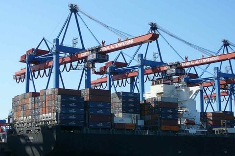 Container im Hamburger Hafen