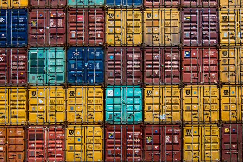 Gestapelte Container