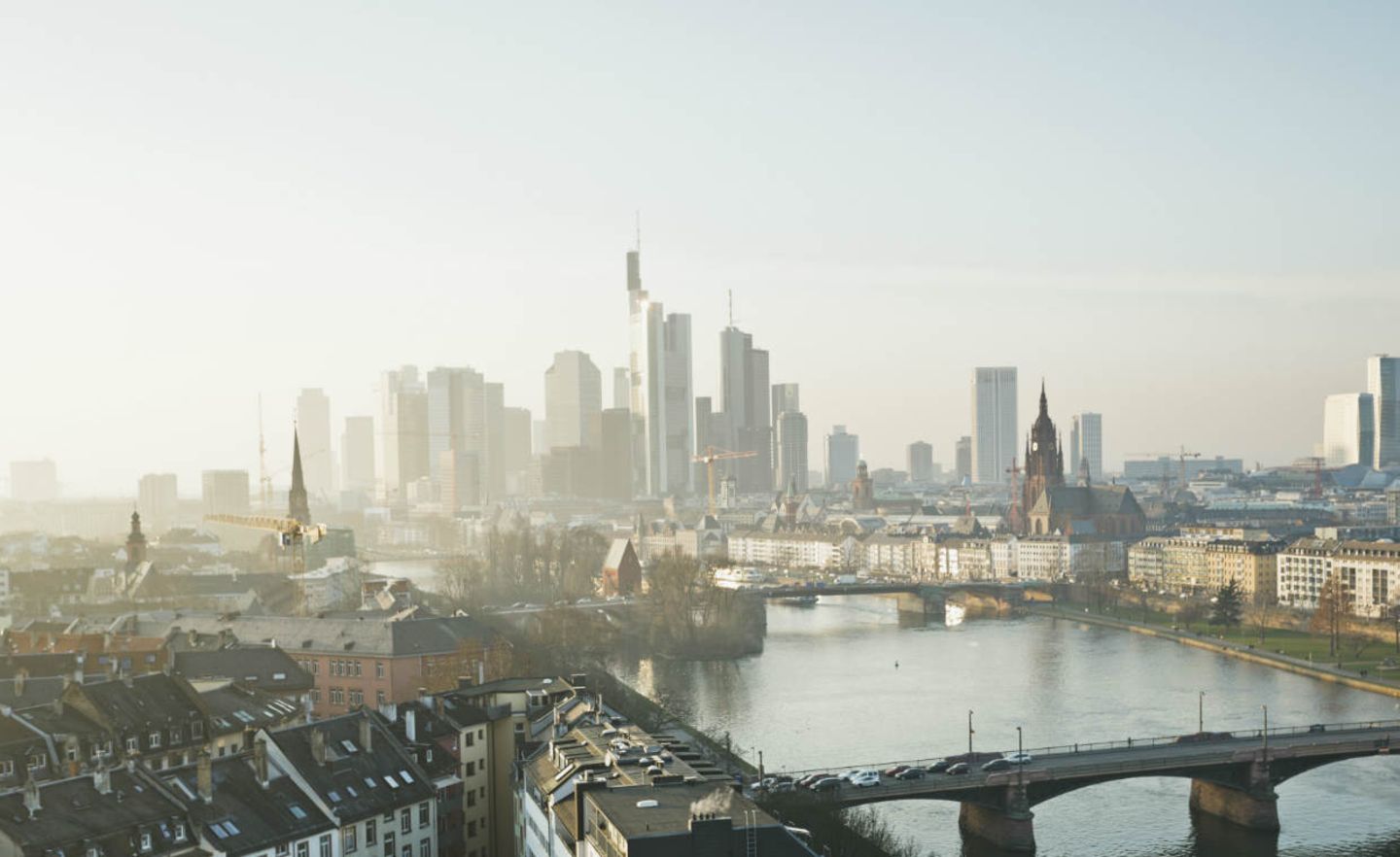 Blick auf das Frankfurter Bankenviertel