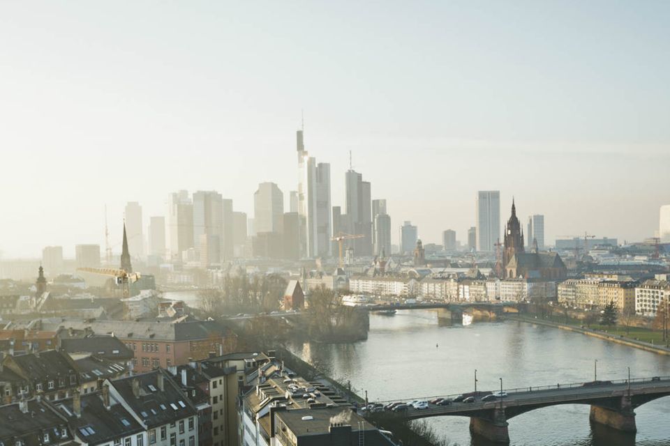 Blick auf das Frankfurter Bankenviertel