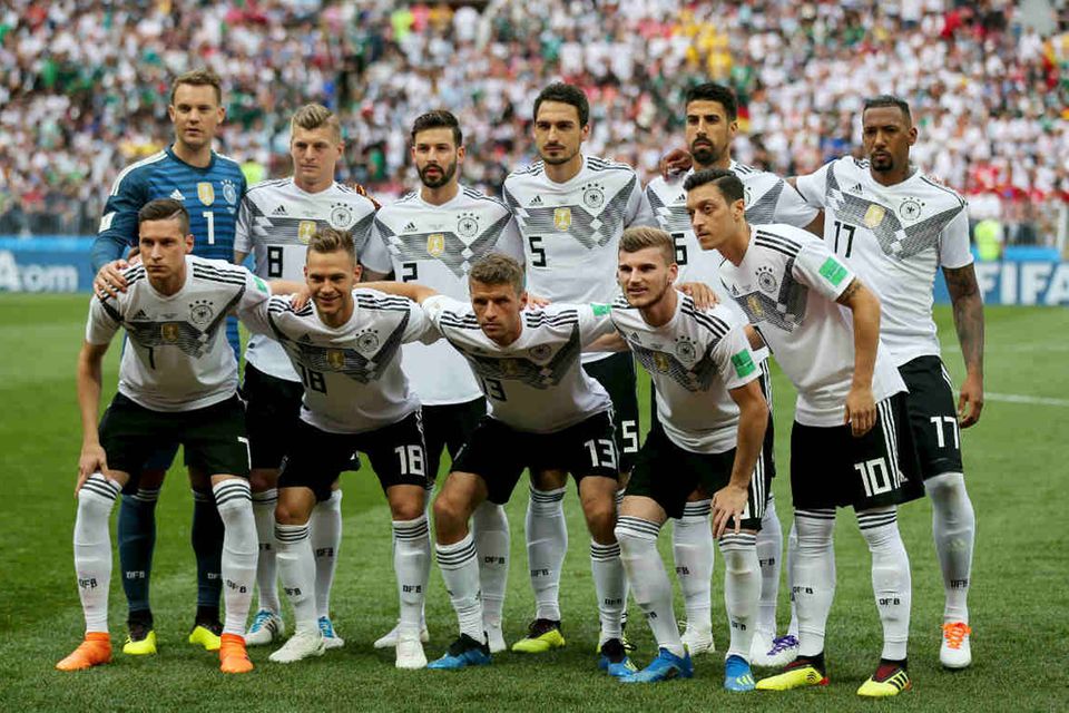 Die Nationalelf vor dem Spiel gegen Mexiko